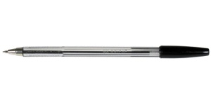 Ручка шариковая Beifa 927-BK, прозрачный корпус, 