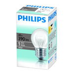 Лампа накаливания Philips, шар прозрачная, 40Вт, цоколь E27