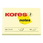 Стикеры Kores 100x75 мм, желтый пастельный, 100 л