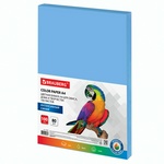 Бумага цветная BRAUBERG, А4, 80 г/м², 100 л., интенсив, синяя, для офисной техники, 112453