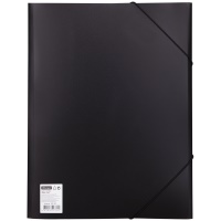 Папка пластиковая с резинками OfficeSpace FE1_326, А4, 500 мкм, черная