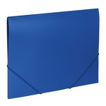 Папка на резинках BRAUBERG "Office" 227712, синяя, до 300 листов, 0,5 мм