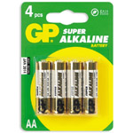 Батарейки GP Super Alkaline AA A316 LR6, 1.5В, алкалиновые, 4 шт