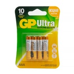 Батарейки GP Ultra Alkaline AAA LR03 24A алкалиновые, 4 шт