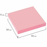 Блок самоклеящийся STAFF 127143, 50х50 мм, 100 л, розовый