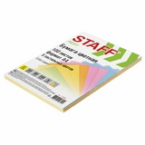 Бумага цветная STAFF &quot;Profit&quot;, А4, 80 г/м2, 100 л. (5 цв. х 20 л.), пастель, для офиса и дома, 110889