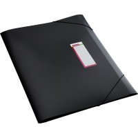 Папка-короб пластиковая на резинке А3 Attache, черная, ширина корешка 30 мм