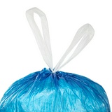 Мешки для мусора с завязками LAIMA &quot;ULTRA&quot; 60 л, синие, рулон 20 шт., прочные, ПНД 17 мкм, 60х70 см, 607692