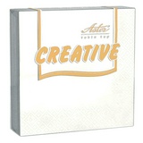 Салфетки сервировочные Aster Creative, белые, 3-слойные с тиснением, 33х33 см, 20 шт. в упак