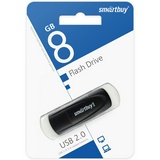 Флеш-диск 8 GB SMARTBUY Scout USB 2.0, черный, SB008GB2SCK