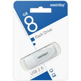 Флеш-диск 8 GB SMARTBUY Scout USB 2.0, белый, SB008GB2SCW