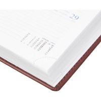 Ежедневник датированный на 2019 год Attache Вива искусственная кожа А6 168 л., бордовый, 100х150 мм