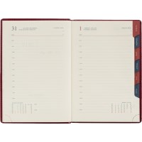 Ежедневник датированный на 2019 год Attache Небраска искусственная кожа А5 176 л., бордовый, 148х218 мм