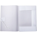 Папка для бумаг OfficeSpace 257303, белая с завязками, мелованная, 380 г/м&sup2;