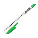 Ручка шариковая CORONA PLUS 3002N green, прозрачный корпус, 0,7 мм, зеленая