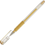 Ручка гелевая Pentel Hybrid gel Grip, золотистая паста, 0.4 мм