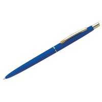 Ручка шариковая Berlingo CPs_72402 Silk Premium, синяя, 0,7 мм, корпус синий-золото, автоматическая