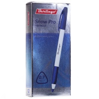 Ручка шариковая Berlingo Triangle Snow Pro CBp_70862, 0,7 мм, грип, синяя