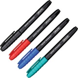 Набор маркеров Attache перманентный, цвет: черный, красный, синий, зеленый, 1,5-3 мм