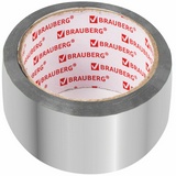 Клейкая алюминиевая лента 50 мм х 40 м, термо и морозостойкое, европодвес, BRAUBERG, 606769