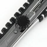 Нож канцелярский 18 мм BRAUBERG &quot;Metallic&quot;, роликовый фиксатор, резиновые вставки, металл, 237159