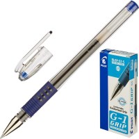 Ручка гелевая Pilot BLGP-G1-5-L GRIP с резиновым упором, синяя, 0.5 мм