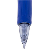 Ручка гелевая Crown AJ-5000R синяя, автоматическая, с резиновой манжетой, 0,7 мм