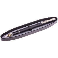 Ручка перьевая Berlingo CPs_82101 Silver Prestige, синяя, 0,8 мм, корпус черный-хром