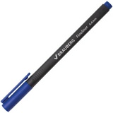Ручка капиллярная линер BRAUBERG &#34;Carbon&#34;, синяя, металлический наконечник, трехгранная, линия письма 0,4 мм, 141522