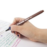Ручка капиллярная (линер) BRAUBERG &#34;Aero&#34;, коричневая, трехгранная, металлический наконечник, линия письма 0,4 мм, 142257