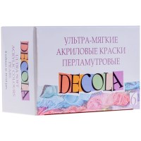Ультра-мягкие акриловые краски перламутровые Декола, 6 цветов