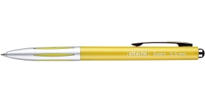 Ручка шариковая автоматическая Attache Exotic, желтый корпус, синяя, 0.5 мм