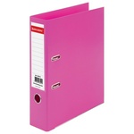 Папка-регистратор BRAUBERG "EXTRA", 75 мм, розовая, двустороннее покрытие пластик, металлический уго…