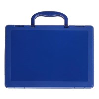 Папка-портфель Стамм КС11, А4, пластиковая, 1 отделение, синяя