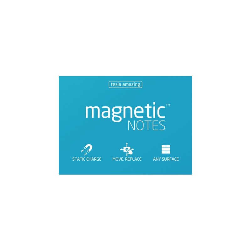 Стикеры магнитные Magnetic Notes 100 х 70 мм, голубой, 100 л