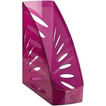 Лоток для бумаг вертикальный СТАММ "Тропик", тонированный розовый, ширина 110мм