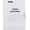 Папка для бумаг OfficeSpace 257303, белая с завязками,  ...
