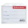 Бейдж горизонтальный BRAUBERG 235749, жесткокаркасный ( ...