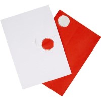 Этикетки самоклеящиеся для опечатывания документов Promega label Звездочки 52 мм красные, 15 шт на л., 10 л.