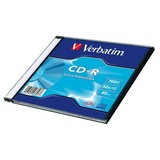 Диск CD-R 700 Mb 52х slim Verbatim CD-R 80 52x DL SL/1, 1 шт