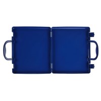 Папка-портфель Стамм КС11, А4, пластиковая, 1 отделение, синяя