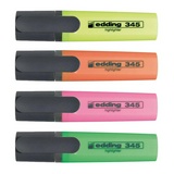Набор текстовыделителей Edding E-345/4S 4 цвета, 1-5 мм