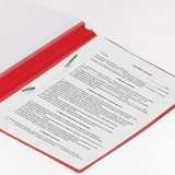 Папка-скоросшиватель с прозрачным верхом А4 BRAUBERG 220384, 180 мкм, красный