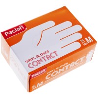 Перчатки одноразовые Paclan Contact, виниловые неопудренные, размер М, 50 шт