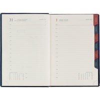 Ежедневник датированный на 2019 год Attache Небраска искусственная кожа А5 176 л., синий, 148х218 мм