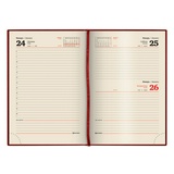 Ежедневник датированный на 2020 год BRAUBERG &quot;Imperial&quot; 129701, гладкая кожа, кремовый блок, А5, 168 л, бордовый, 138х213 мм