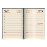 Ежедневник датированный на 2020 год BRAUBERG &quot;Imperial&quot; 129704, гладкая кожа, кремовый блок, А5, 168 л, черный, 138х213 мм