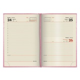 Ежедневник датированный на 2020 год BRAUBERG &quot;Imperial&quot; 129786, гладкая кожа, кремовый блок, А5, 168 л, розовый, 138х213 мм