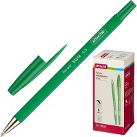 Ручка шариковая Attache Style flex grip, зеленая паста, 0.5 мм