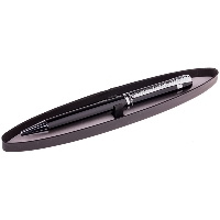 Ручка шариковая Berlingo CPs_70441 Silver Classic, синяя, 0,7 мм, корпус черный, поворотная